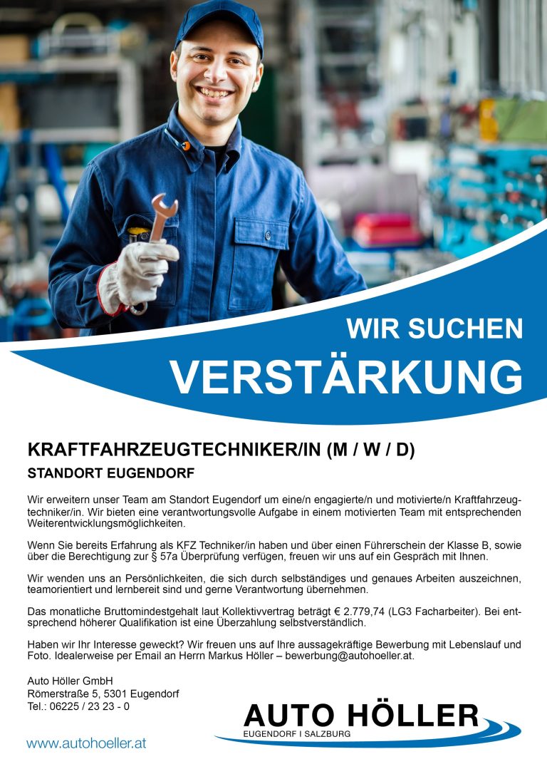 Stellenanzeige KFZ Techniker/in